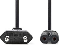 Nedis CEGL11040BK20 220V Hálózati tápkábel 2m - Fekete