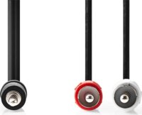 Nedis CAGL22200BK20 3.5mm Jack Sztereó apa - 2X RCA apa kábel 2m - Fekete