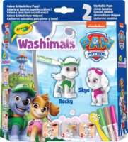 Crayola Washimals Színezhető 2 darabos Mancs őrjárat kreatív készlet - Skye és Rocky