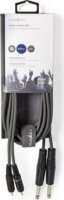 Nedis COTH23320GY30 2x 6.35mm Jack apa - 2x RCA apa Audio Kábel 3m - Szürke