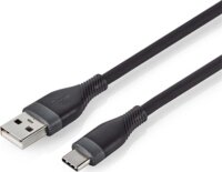 Nedis CCGB60800BK15 Flexibilis USB-A apa - USB-C apa 2.0 Adat és töltő kábel 15W 1.5m - Fekete
