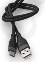 Nedis CCGB60800BK15 Flexibilis USB-A apa - USB-C apa 2.0 Adat és töltő kábel 15W 1.5m - Fekete