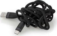 Nedis CCGB60800BK15 Flexibilis USB-A apa - USB-C apa 2.0 Adat és töltő kábel 15W 1.5m - Fekete