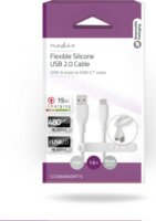 Nedis CCGB60800WT15 Flexibilis USB-A apa - USB-C apa 2.0 Adat és töltő kábel 15W 1.5m - Fehér