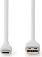 Nedis CCGB60800WT15 Flexibilis USB-A apa - USB-C apa 2.0 Adat és töltő kábel 15W 1.5m - Fehér