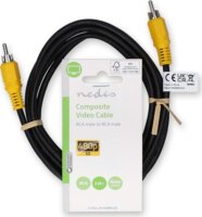 Nedis CVGL24100BK20 RCA apa - RCA apa Kábel 2m - Fekete