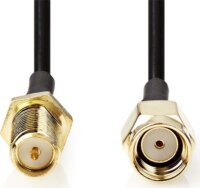 Nedis CSGL02210BK50 SMA apa - RP-SMA Anya Antenna kábel 5m - Fekete