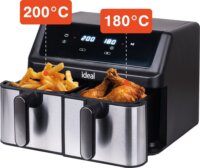 Eldom Ideal IK1500 DUALCRISP AirFryer Forrólevegős sütő 9L 2000 Watt - Fekete / Inox