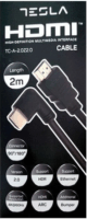 Tesla TC-A-2.0Z2.0 HDMI - HDMI 2.0 Derékszögű kábel 2m - Fekete