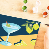 Ravensburger CreArt Citromos mocktail Számfestő készlet