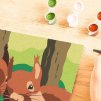 Ravensburger CreArt Kifestő készlet - Ölelkező mókusok