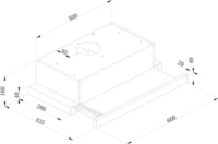 Tesla DT600AX Teleszkópos Páraelszívó Szagelszívó - Szürke / Inox