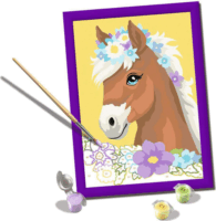 Ravensburger CreArt Kifestő készlet - Ló virágokkal