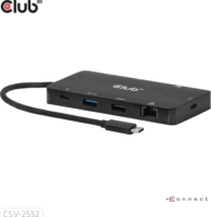 Club3D CSV-2552 Univerzális USB-C Laptop dokkoló Állomás 100 Watt