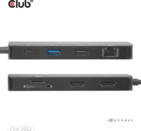Club3D CSV-2552 Univerzális USB-C Laptop dokkoló Állomás 100 Watt