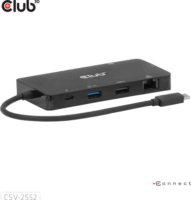 Club3D CSV-2552 Univerzális USB-C Laptop dokkoló Állomás 100 Watt