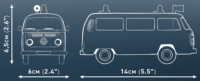 Cobi Volkswagen T2b Tűzoltóautó 162 Darabos Építőjáték