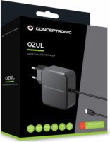 Conceptronic Ozul GaN USB-C Hálózati Gyorstöltő Adapter 100W - Fekete