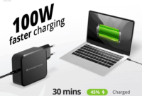 Conceptronic Ozul GaN USB-C Hálózati Gyorstöltő Adapter 100W - Fekete