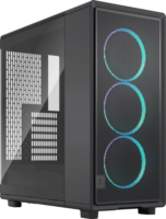 Fractal Design Epoch TG RGB Midi Torony Számítógépház + 3db 120mm RGB ventilátor - Fekete