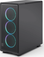 Fractal Design Epoch TG RGB Midi Torony Számítógépház + 3db 120mm RGB ventilátor - Fekete