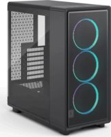Fractal Design Epoch TG RGB Midi Torony Számítógépház + 3db 120mm RGB ventilátor - Fekete
