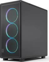 Fractal Design Epoch TG RGB Midi Torony Számítógépház + 3db 120mm RGB ventilátor - Fekete
