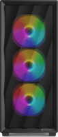 Sharkoon VK4 Rainbow Midi Torony Számítógépház + 4db 120mm LED ventilátor - Fekete