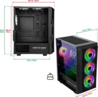 Spirit of Gamer Rogue VII RGB Full Tower Számítógépház - Fekete