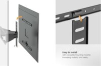 Equip 650344 43"-90" TV / Monitor fali tartó konzol - Fekete