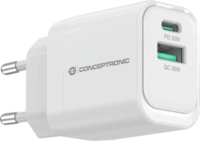 Conceptronic ALTHEA19W33 GaN USB-A / USB-C Hálózati Gyorstöltő Adapter 33W - Fehér