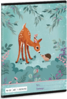 Ars Una My Secret Garden 32 lapos A5 vonalas füzet - Őzike mintás