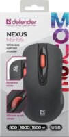 Defender MS-195 Nexus Silet Wireless Egér - Fekete