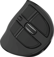 Natec Euphonie Pro Wireless RF + Bluetooth Ergonomikus Egér - Fekete