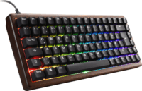 Sharkoon Skiller SGK50 S3 Wood PBT Mechanikus Vezetékes Billentyűzet DE - Barna/Fekete