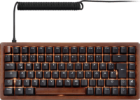 Sharkoon Skiller SGK50 S3 Wood PBT Mechanikus Vezetékes Billentyűzet DE - Barna/Fekete