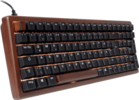 Sharkoon Skiller SGK50 S2 Wood PBT Mechanikus Vezetékes Billentyűzet DE - Barna/Fekete