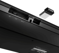 Sharkoon OfficePal K30W Wireless Gumibevonatos Slim Billentyűzet DE - Fekete