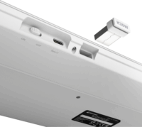 Sharkoon OfficePal K30W Wireless Gumibevonatos Slim Billentyűzet DE - Fehér/Szürke