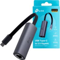 TP-Link UE302C USB-C apa - RJ45 anya Ethernet adapter - Szürke