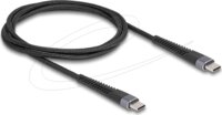 DeLock 81124 USB-C apa - USB-C apa 2.0 Adat és töltő kábel 1m - Fekete