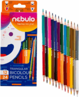 Nebulo Háromszögletű kétvégű Színes ceruza készlet (12 db / csomag)