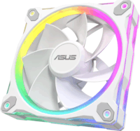 Asus MR120 Prime Reverse 120mm PWM ARGB Rendszerhűtő ventilátor - Fehér