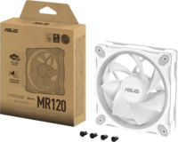 Asus MR120 Prime Reverse 120mm PWM ARGB Rendszerhűtő ventilátor - Fehér
