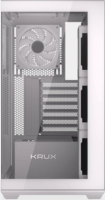 Krux Exo Midi Torony Számítógépház + 4db 120mm ventilátor - Fehér