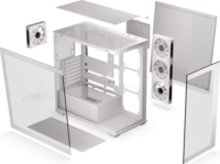 Krux Exo Midi Torony Számítógépház + 4db 120mm ventilátor - Fehér