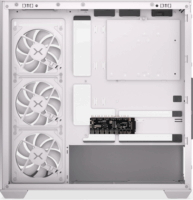 Krux Exo Midi Torony Számítógépház + 4db 120mm ventilátor - Fehér