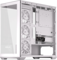 Krux Exo Midi Torony Számítógépház + 4db 120mm ventilátor - Fehér