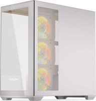Krux Exo Midi Torony Számítógépház + 4db 120mm ventilátor - Fehér