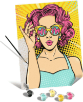 Ravensburger CreArt ART Leinwand Edition - Lány rózsaszínben Számfestő készlet